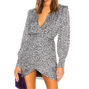 L’Academie | Revolve “The Joyce” Silk Mini Dress with waist belt